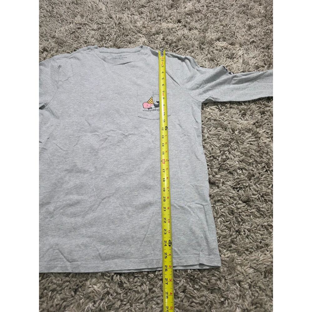 Vineyard Vines Mens Graphic Print Long Sleeve Pocket T-Shirt Gray Size Small - Picture 7 of 9